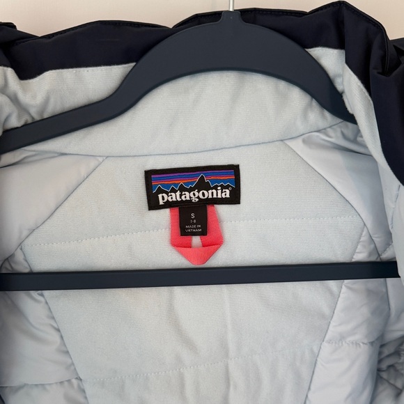 Patagonia Girls’ Powder Town Navy Blue Jacket, Small 7-8 - Picture 7 of 8